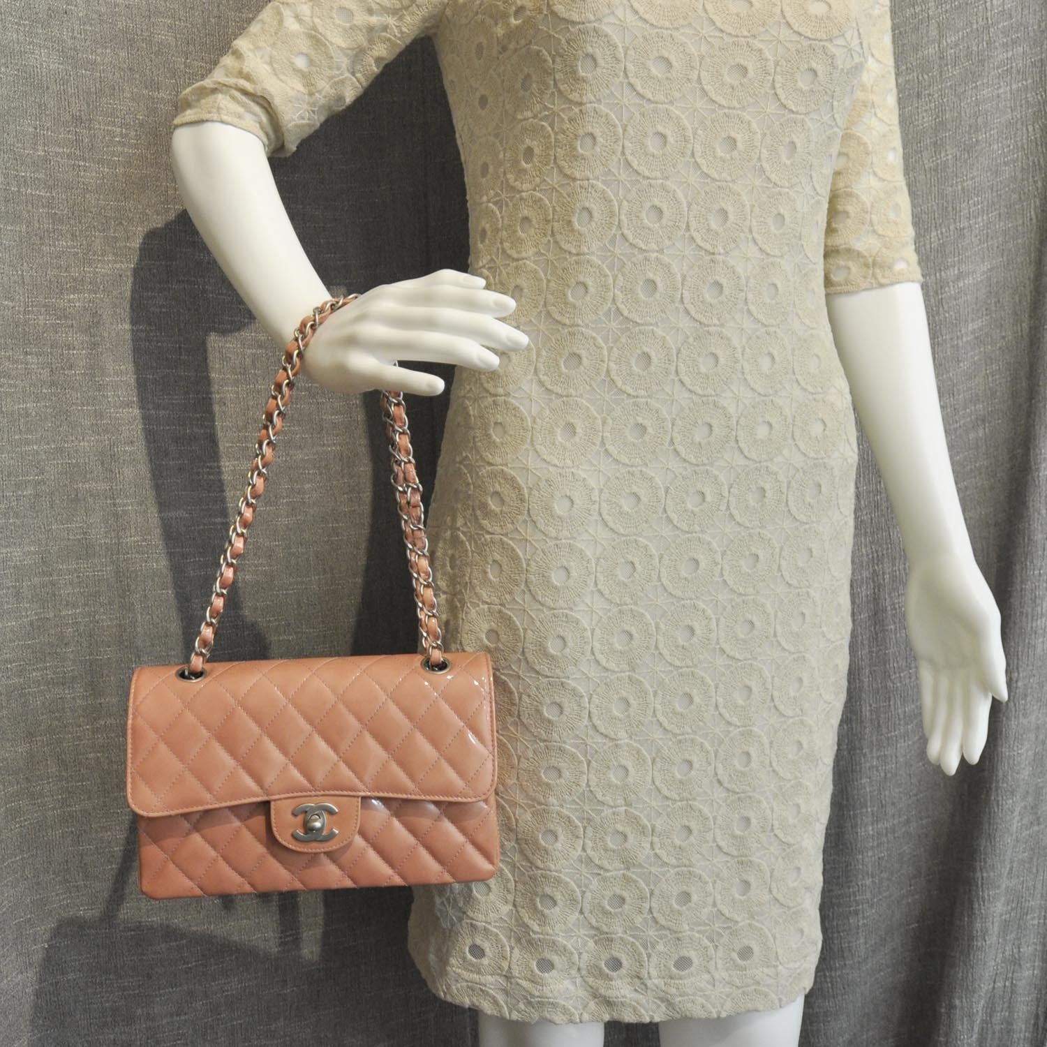 Chanel Patent Quilted Small Double Flap Pink SHW 3 of 10