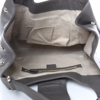 Gucci Pebbled Calfskin Medium Greenwich Shoulder Bag Grey 5 of 11