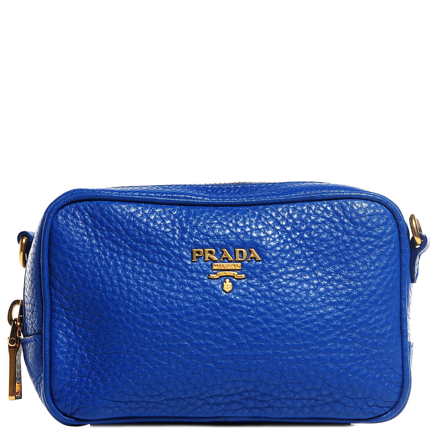 Vitello Daino Mini Camera Crossbody Bag Azzurro