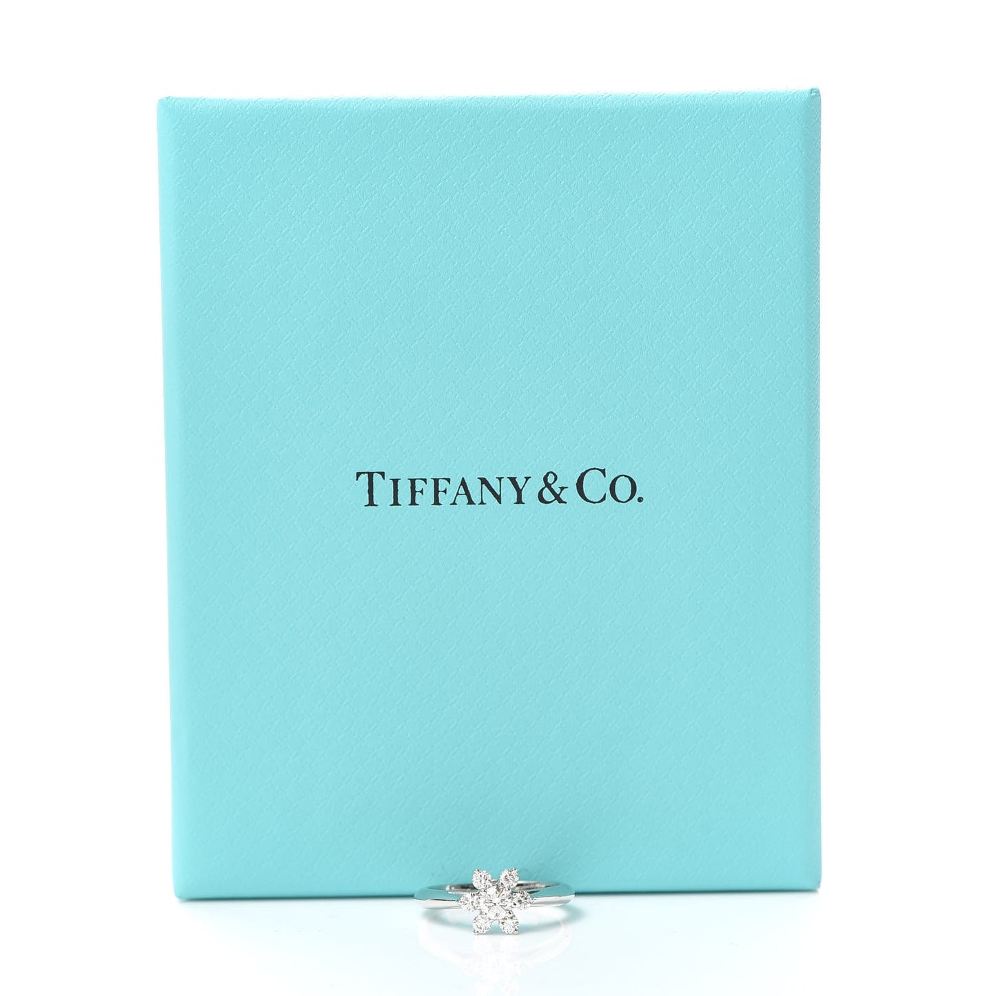 Platinum Diamond Flower Ring 48 4.5