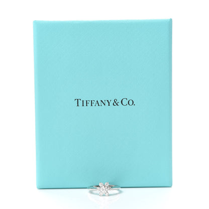 Tiffany Platinum Diamond Flower Ring 48 4.5 5 of 5