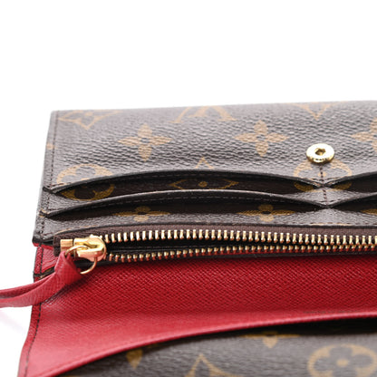Louis Vuitton Monogram Emilie Wallet Red 8 of 11