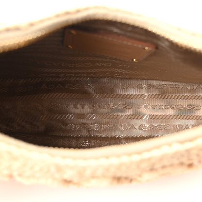 Prada Yarn Raffia Effect Crochet Mini Re-Edition 2000 Shoulder Bag Naturale 5 of 10
