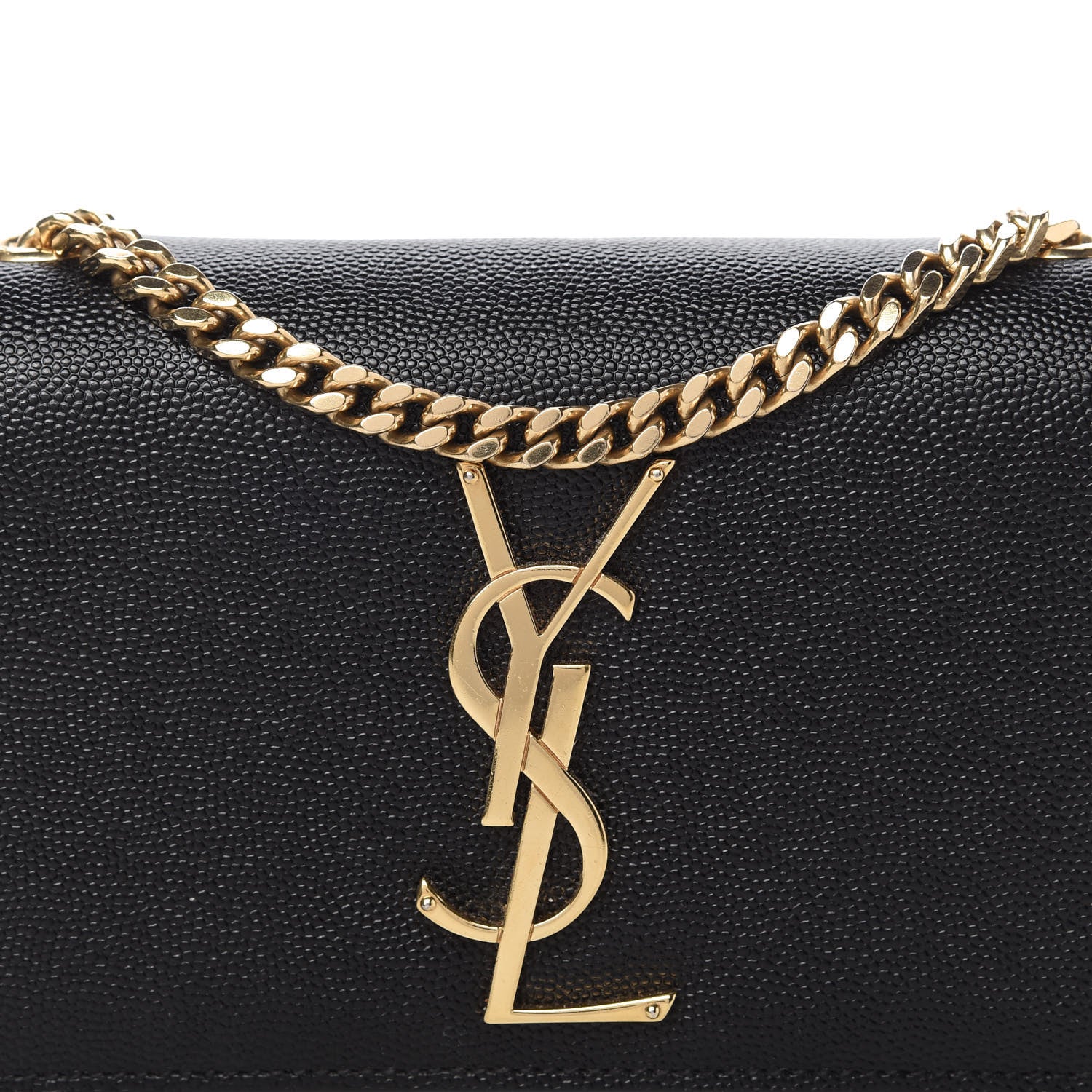 Saint Laurent Grain De Poudre Small Monogram Kate Satchel Black 9 of 9