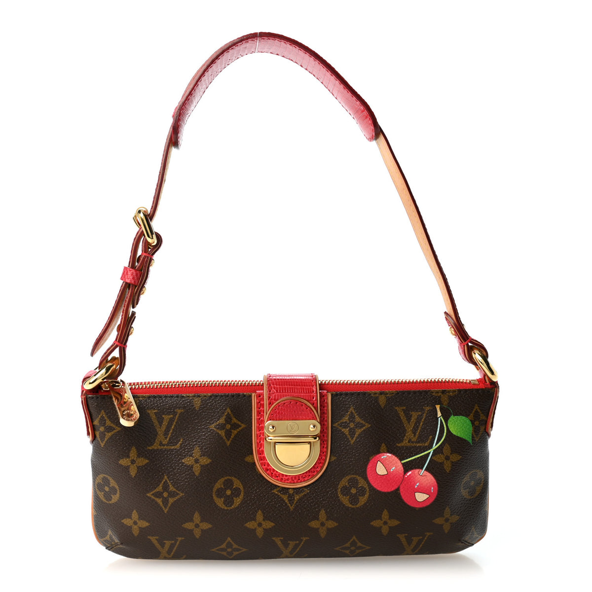Louis Vuitton Lizard Monogram Cerises Pochette 1 of 9