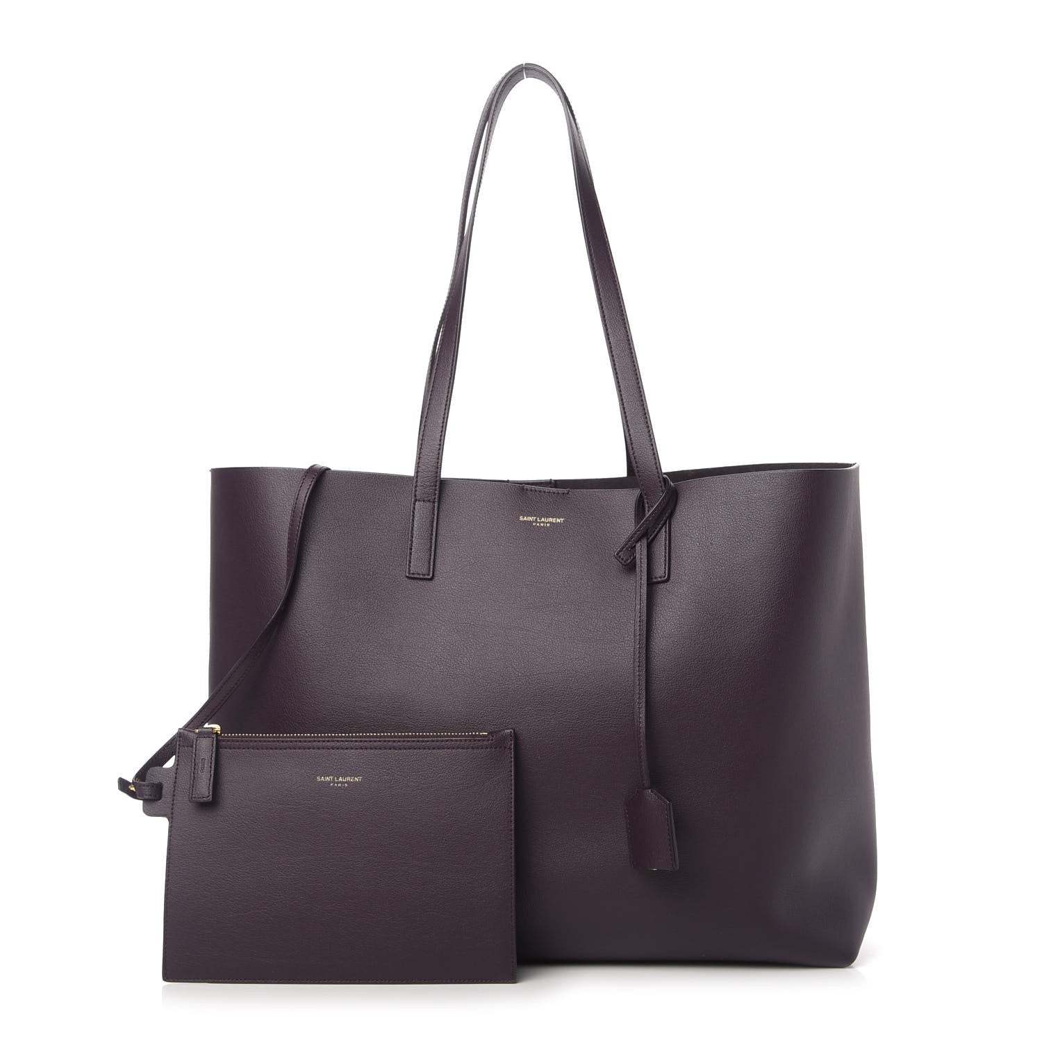 Saint Laurent Calfskin Large Shopping Tote Purple 1 of 11
