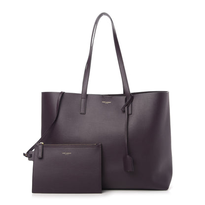 Saint Laurent Calfskin Large Shopping Tote Purple 1 of 11