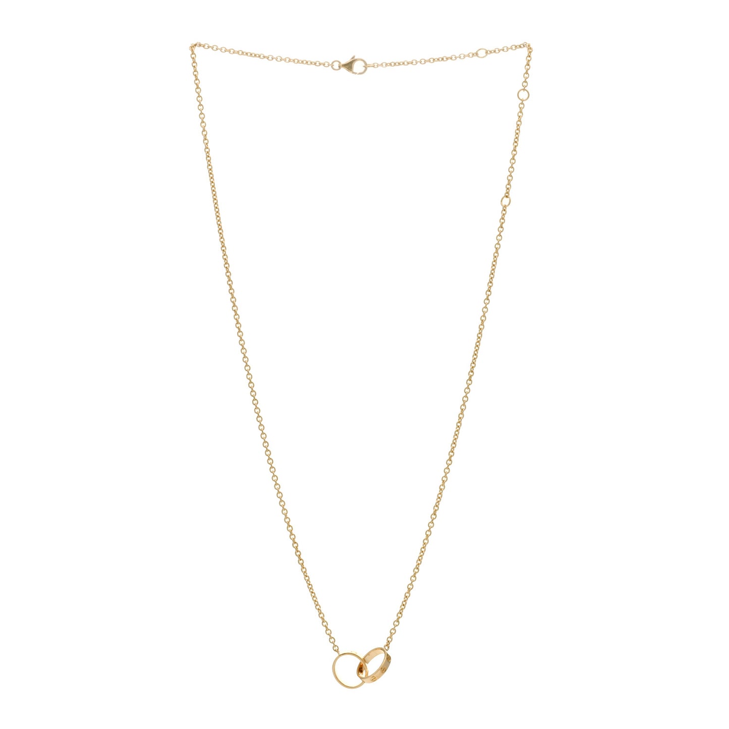 18K Yellow Gold Interlocking LOVE Necklace