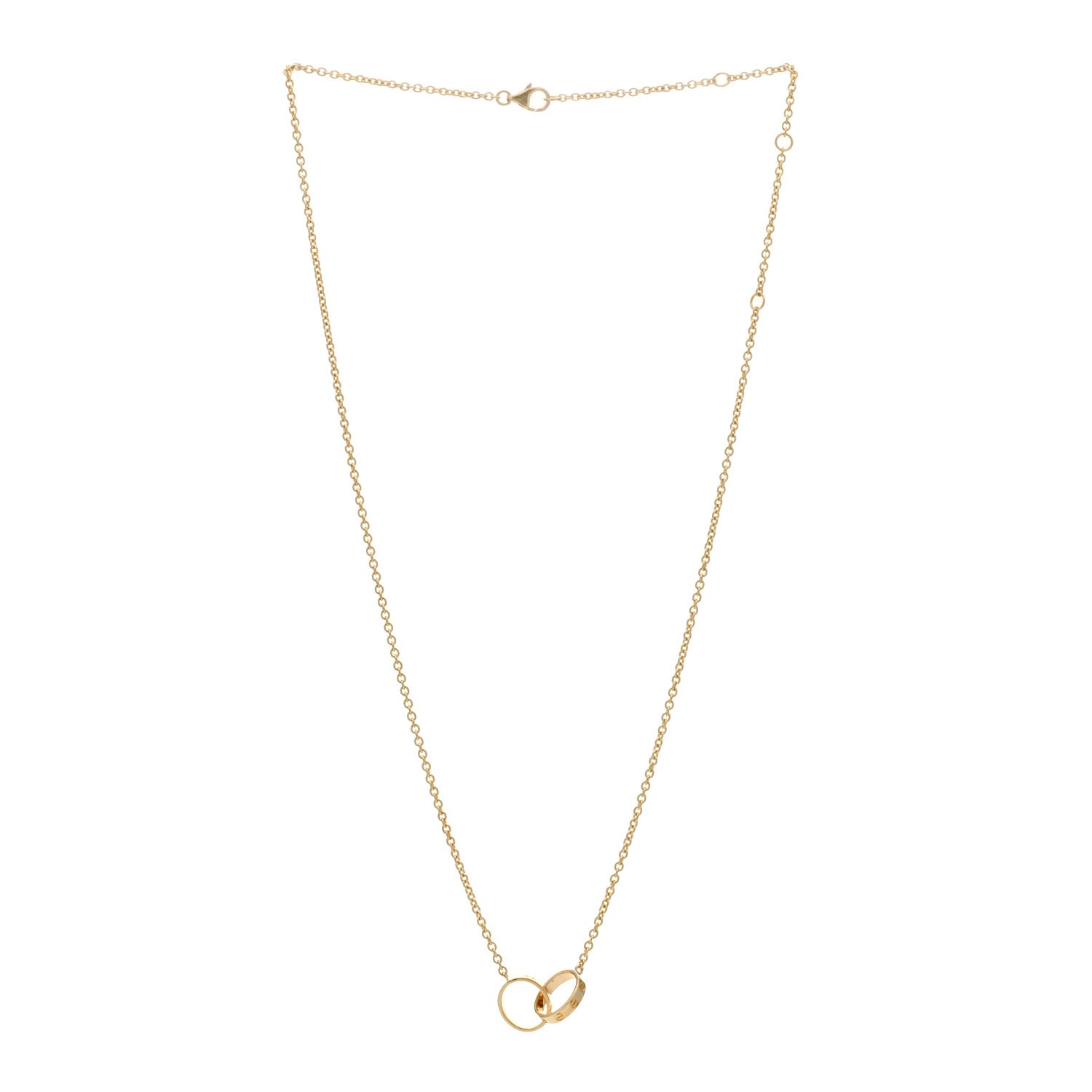 Cartier 18K Yellow Gold Interlocking LOVE Necklace 2 of 3