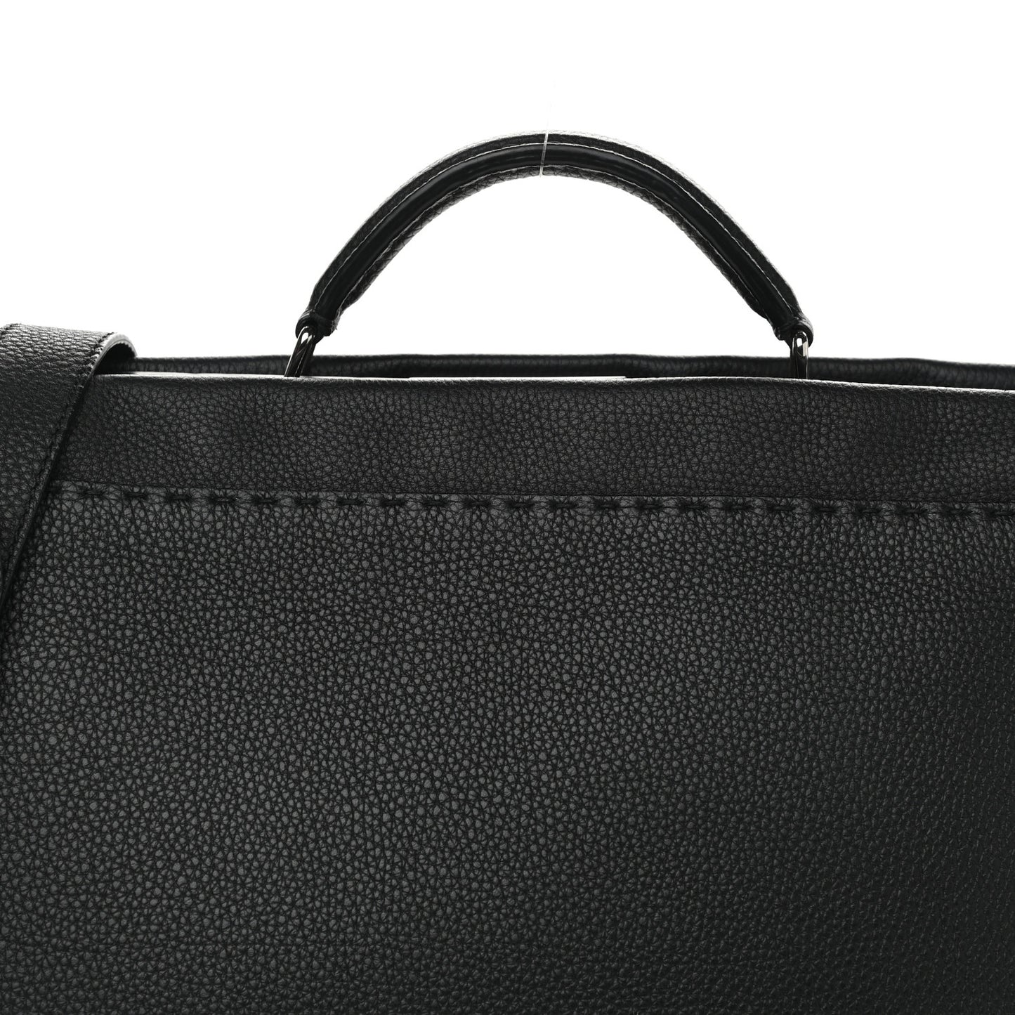 Cuoio Romano Selleria Large Mens Peekaboo Iconic Essential Satchel Black