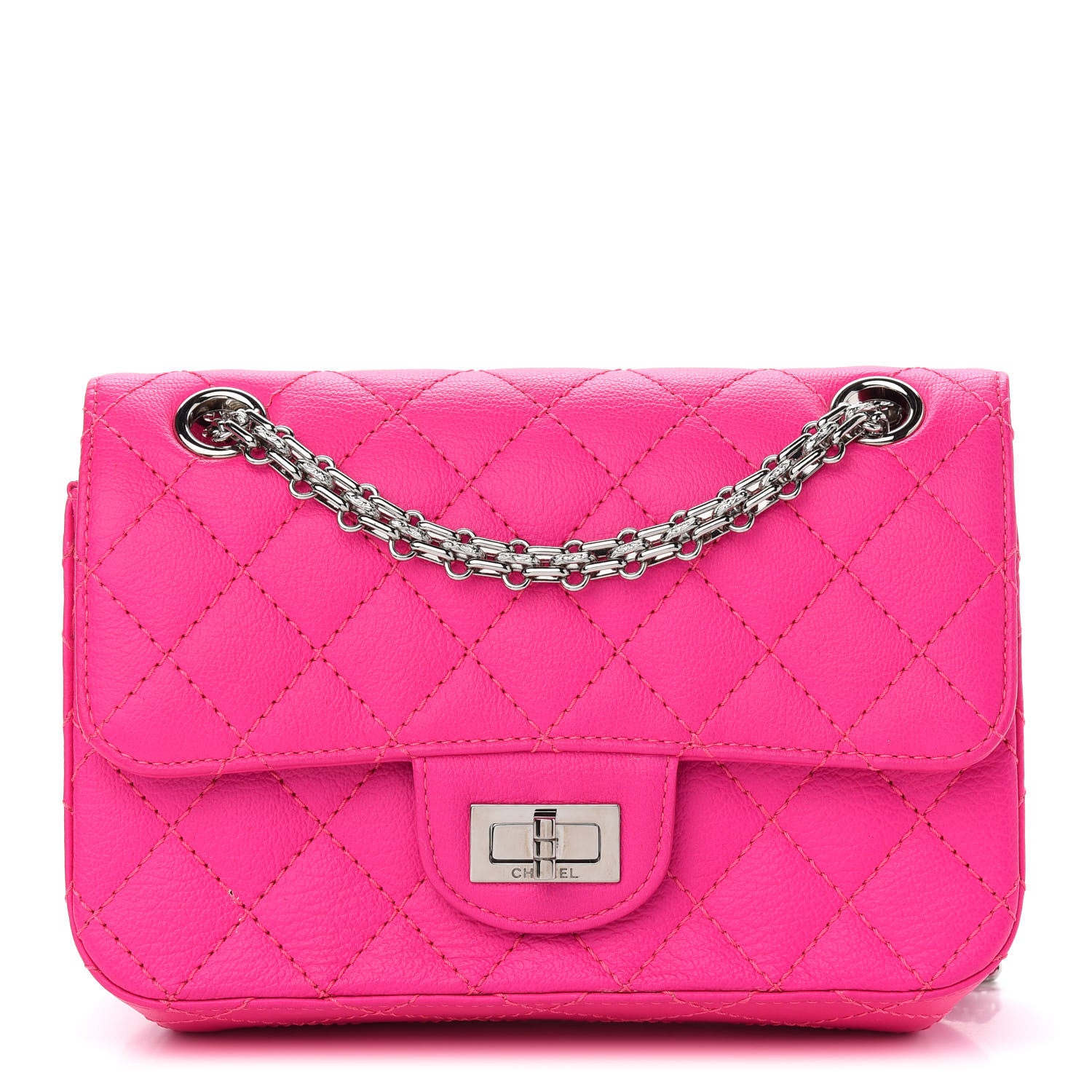 Chanel Goatskin Quilted 2.55 Reissue Mini Flap Fluorescent Pink 1 of 11