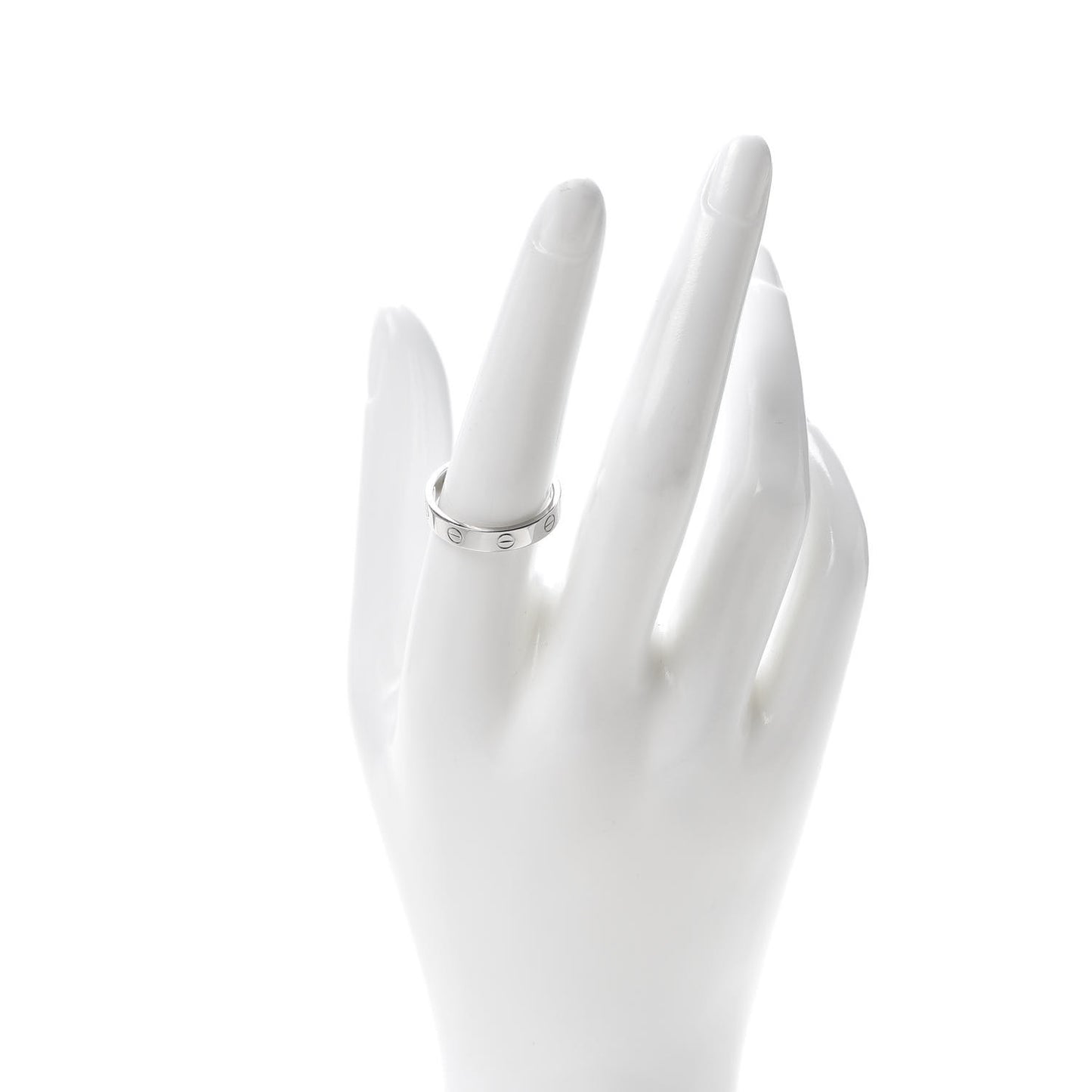 18K White Gold 3.5mm LOVE Wedding Band Ring 57 8