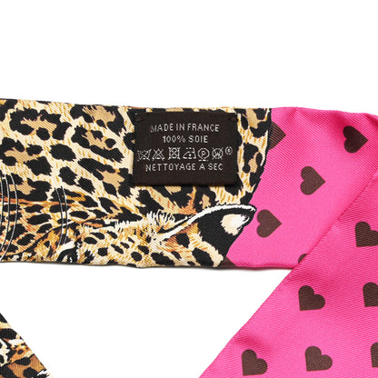 Hermes Silk Jungle Love Love Twilly Rose Vif Bleu Roy 2 of 3
