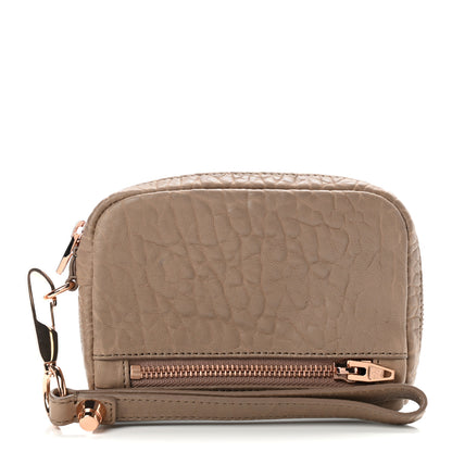Alexander Wang Pebbled Lambskin Large Fumo Clutch Latte 1 of 6