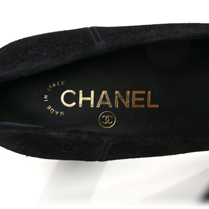 Chanel Suede Camellia Pumps 41 Black 7 of 9