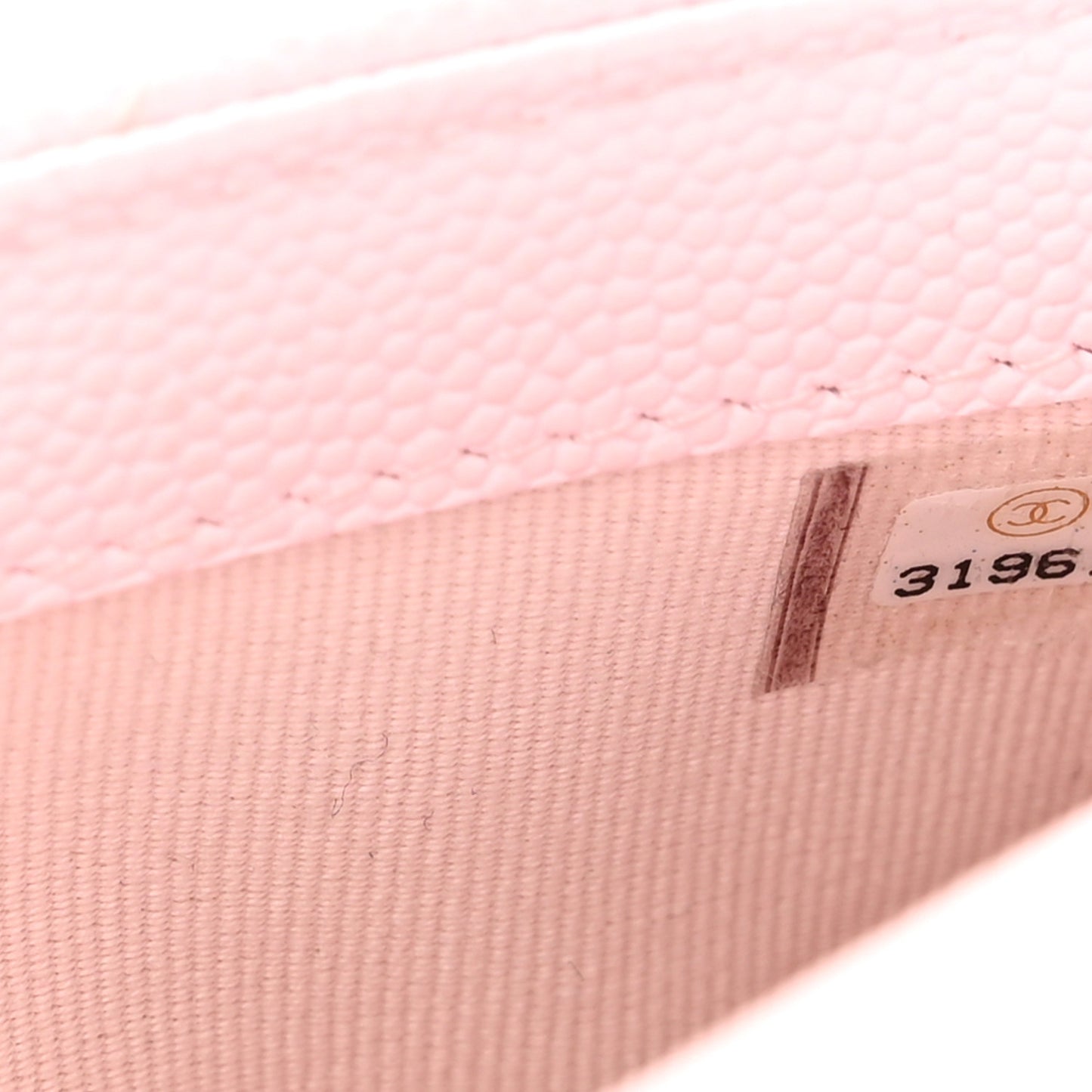 Caviar Quilted Flap Phone Holder With Chain Light Pink