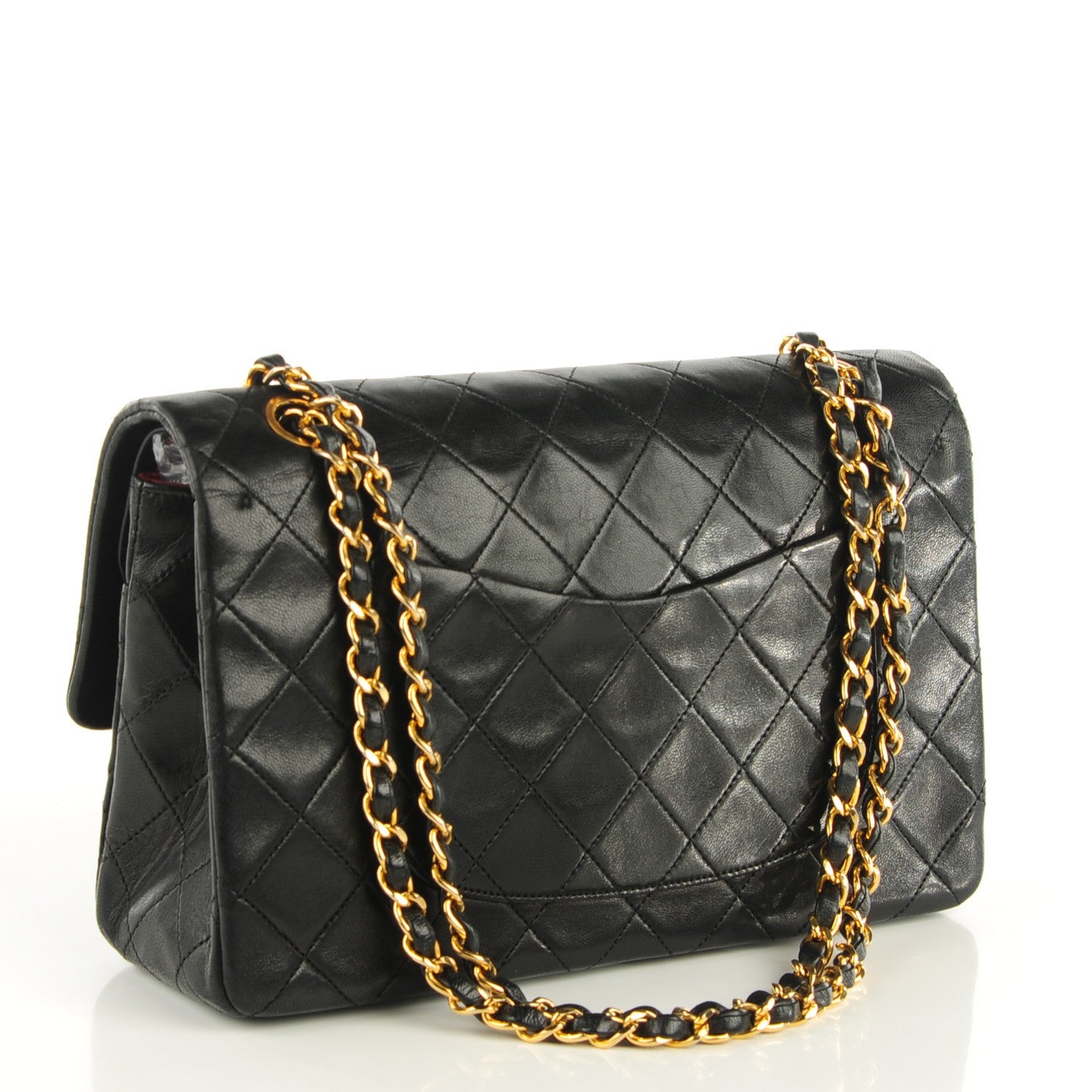 Chanel Lambskin Quilted Medium Double Flap Black 3 of 8