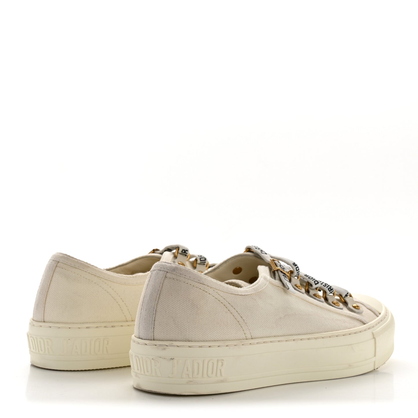 Canvas Walk'N'Dior Low Top Sneakers 36.5 White