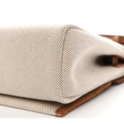 Hermes Military Toile Vache Hunter Herbag Zip Retourne 20 Ecru Beige Fauve 10 of 11