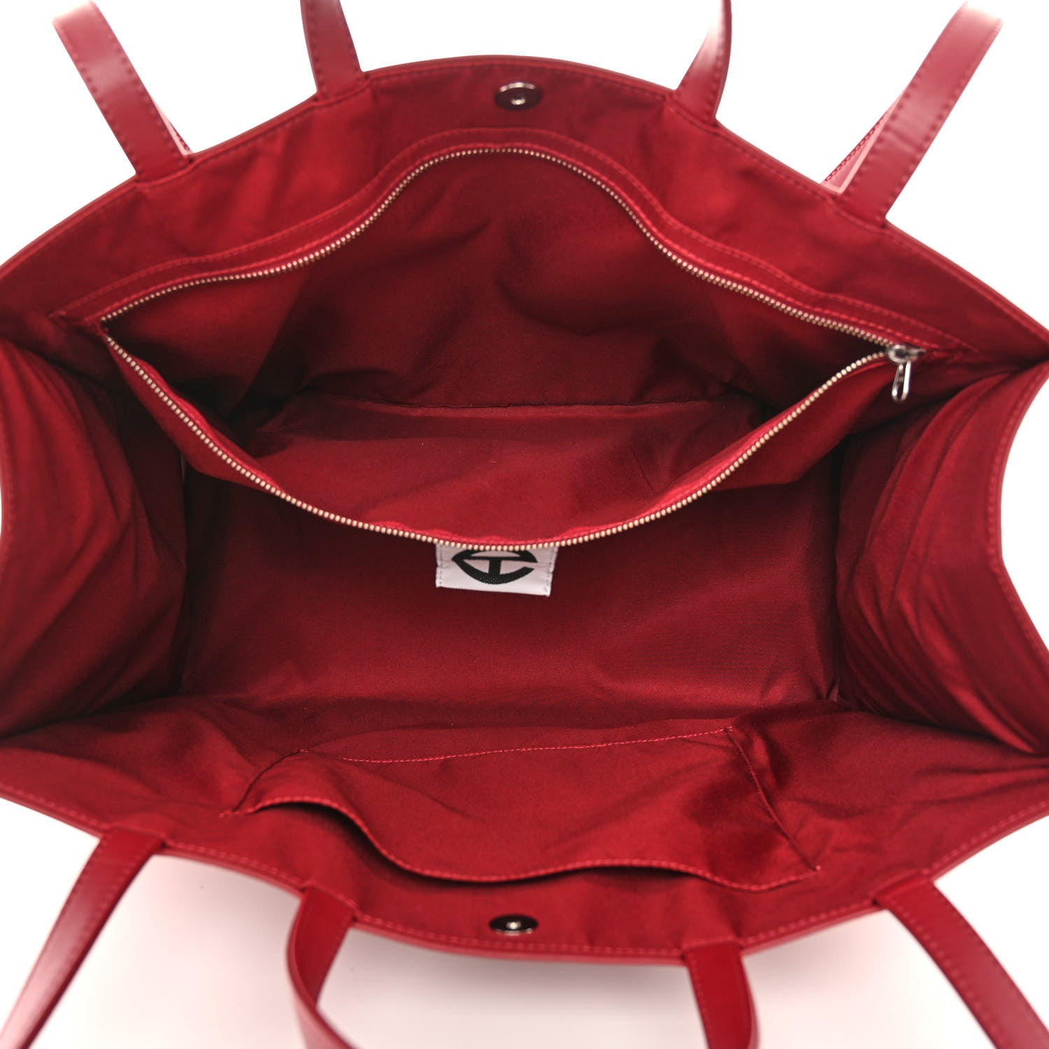 Telfar Vegan Leather Large Shopping Bag Oxblood 5 of 11