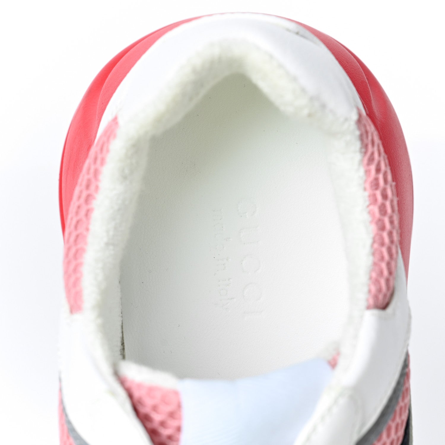 Gucci Lavaredo Eco Fabric Mesh Web Womens Rhyton Reflective Sneakers 35.5 Great White Green Red Silver 7 of 7