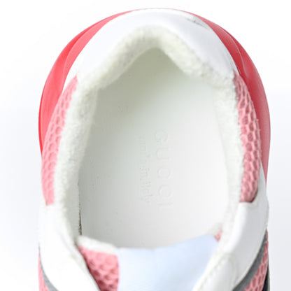 Gucci Lavaredo Eco Fabric Mesh Web Womens Rhyton Reflective Sneakers 35.5 Great White Green Red Silver 7 of 7