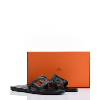 Hermes Rubber Aloha Sandals 39 Black 8 of 8