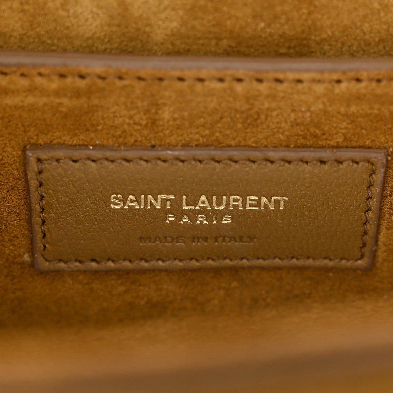 Saint Laurent Suede Fringe Small Monogram Satchel Light Ocre 6 of 12