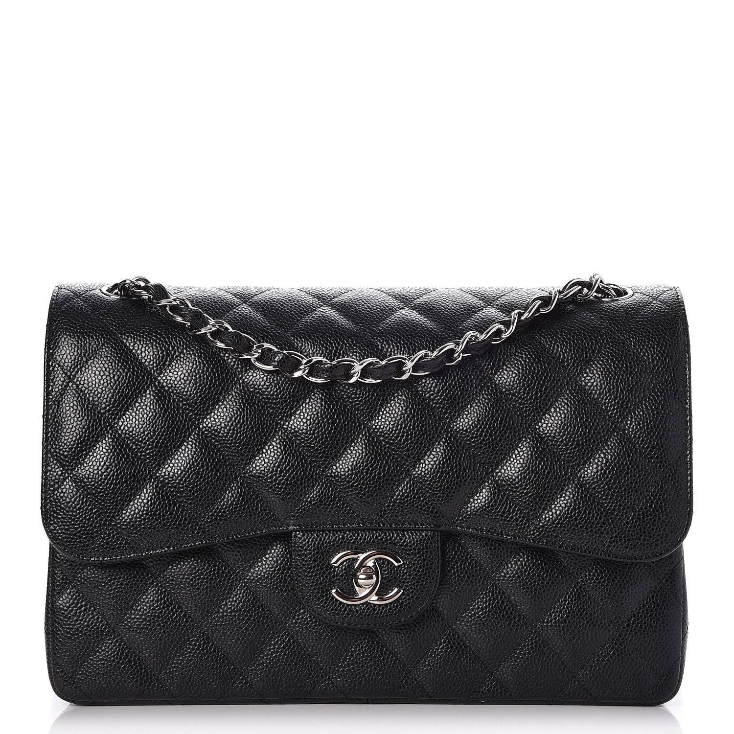Chanel Caviar Quilted Jumbo Double Flap Black 1 of 8