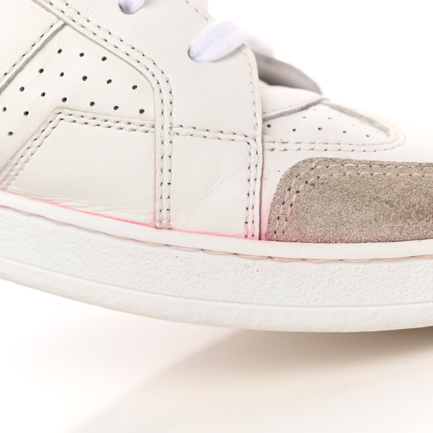 Calfskin Suede Dior Star Low Top Sneakers 36.5 White Black