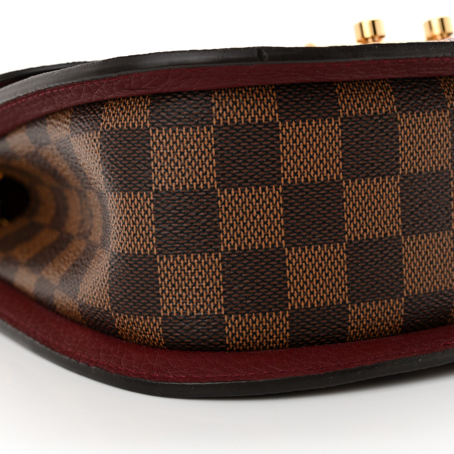 Louis Vuitton Damier Ebene Cuir Taurillon Wight Bordeaux 8 of 9