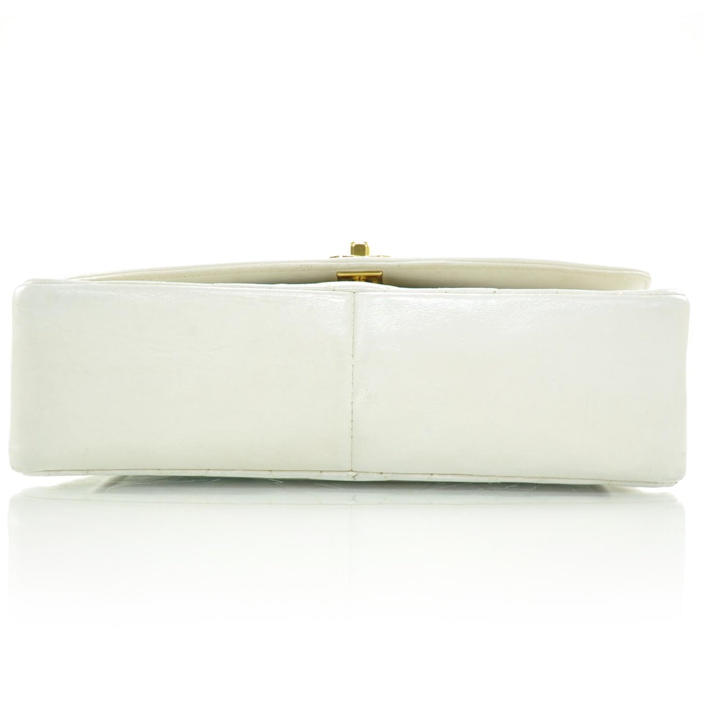 Lambskin Medium Flap White