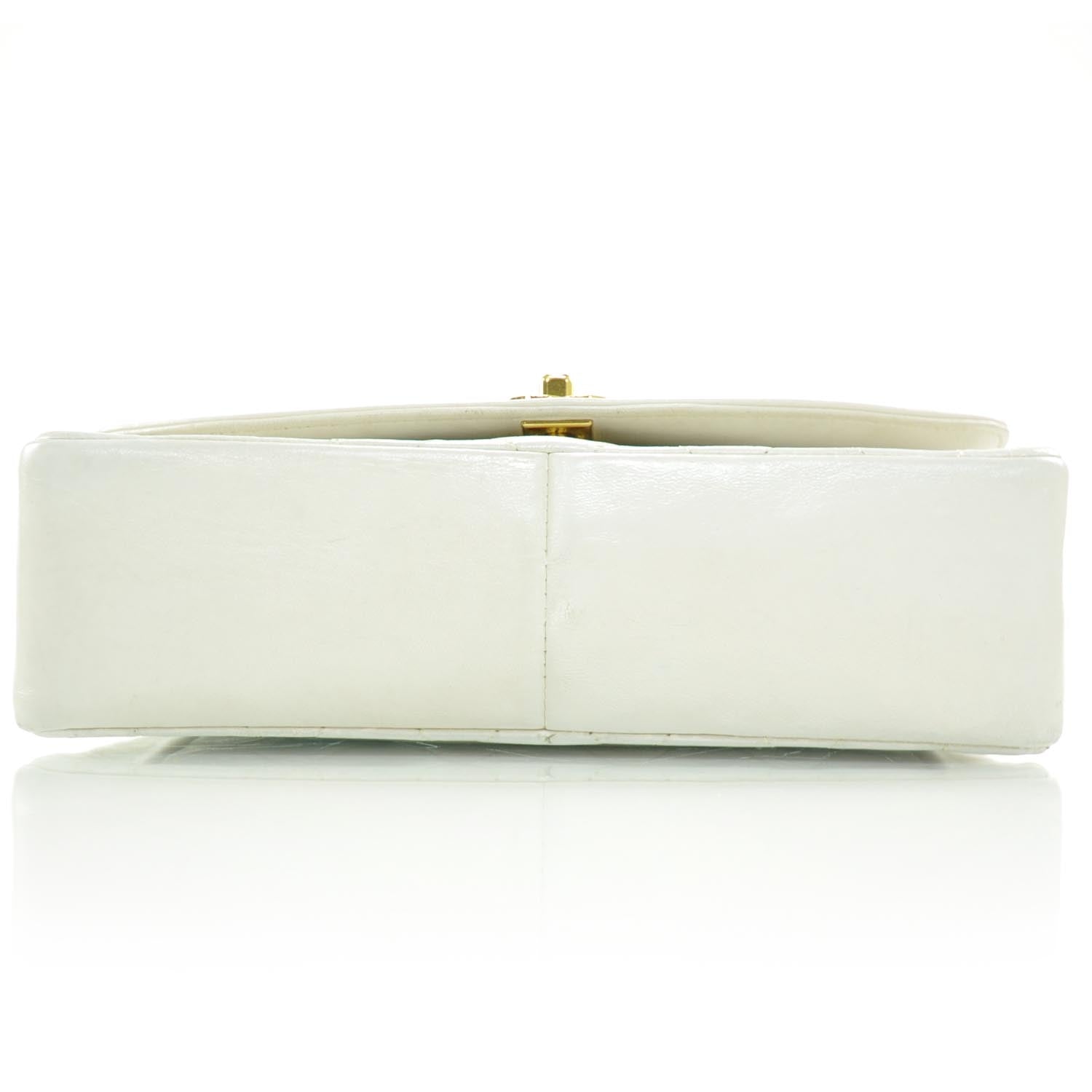 Chanel Lambskin Medium Flap White 5 of 10