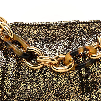 Fendi Metallic Canvas Pochette Gold 9 of 12