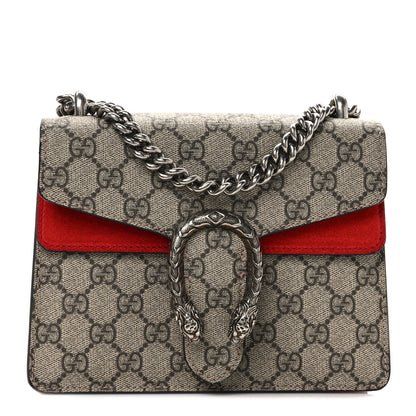 Gucci GG Supreme Monogram Mini Dionysus Shoulder Bag Hibiscus Red 1 of 14
