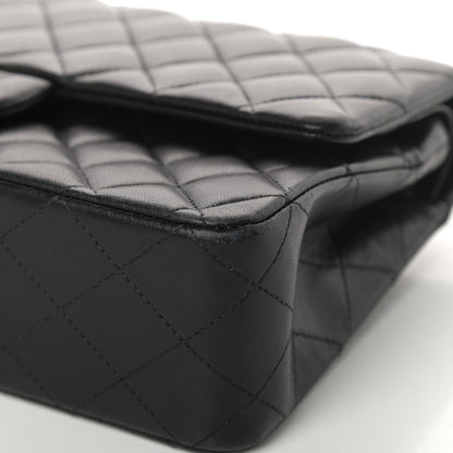Chanel Lambskin Quilted Medium Double Flap Black 10 of 17
