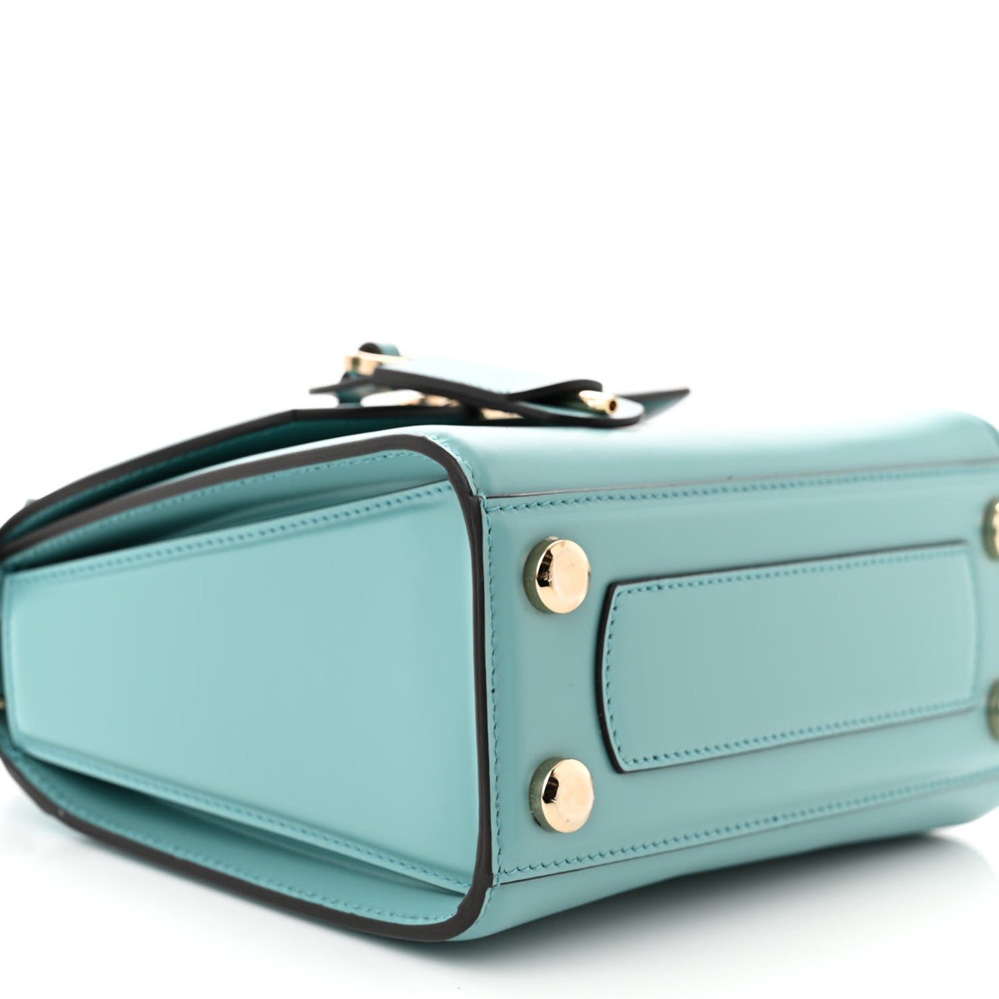 Smooth Calfskin Mini Boxyz Tyrone Turquoise