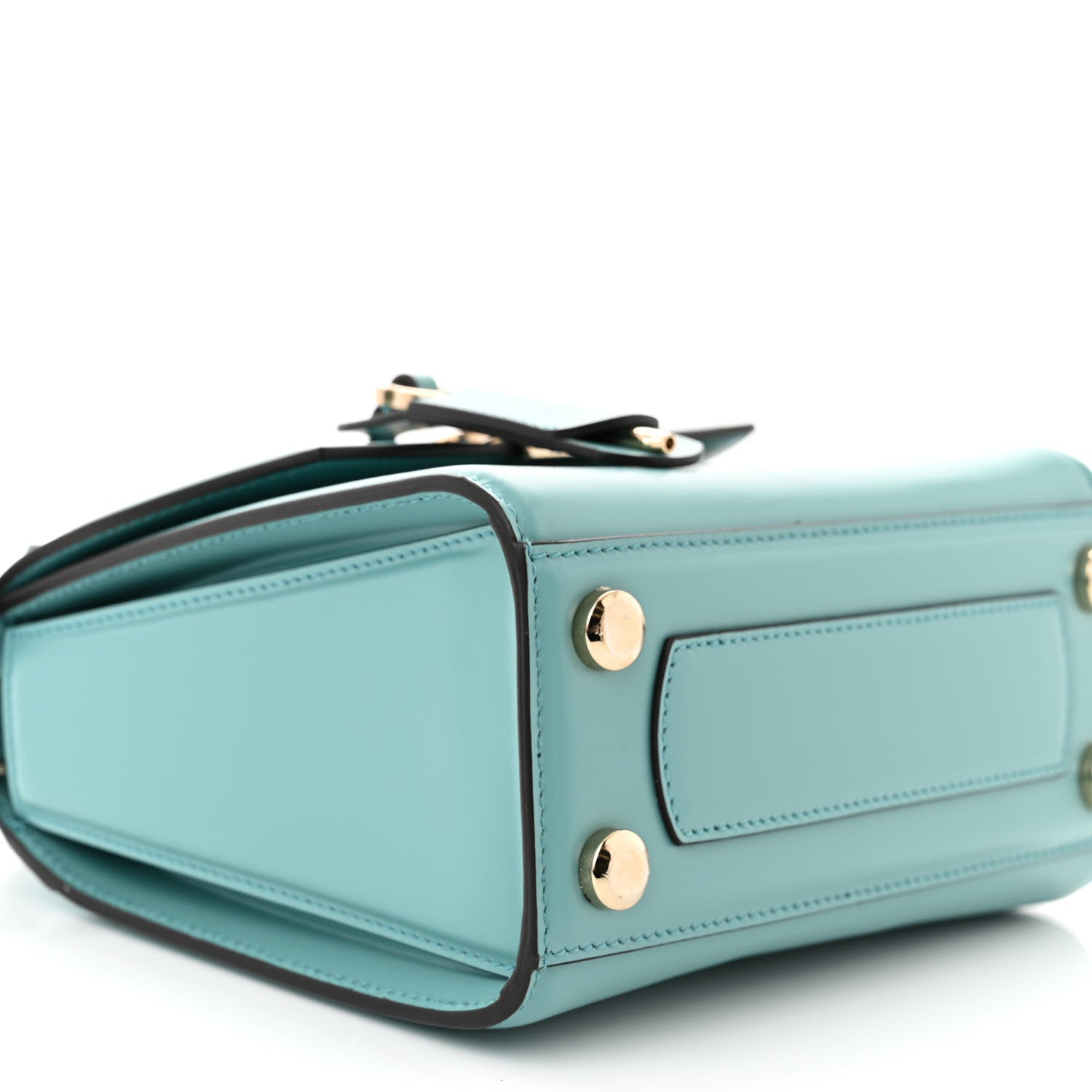 Salvatore Ferragamo Smooth Calfskin Mini Boxyz Tyrone Turquoise 8 of 9