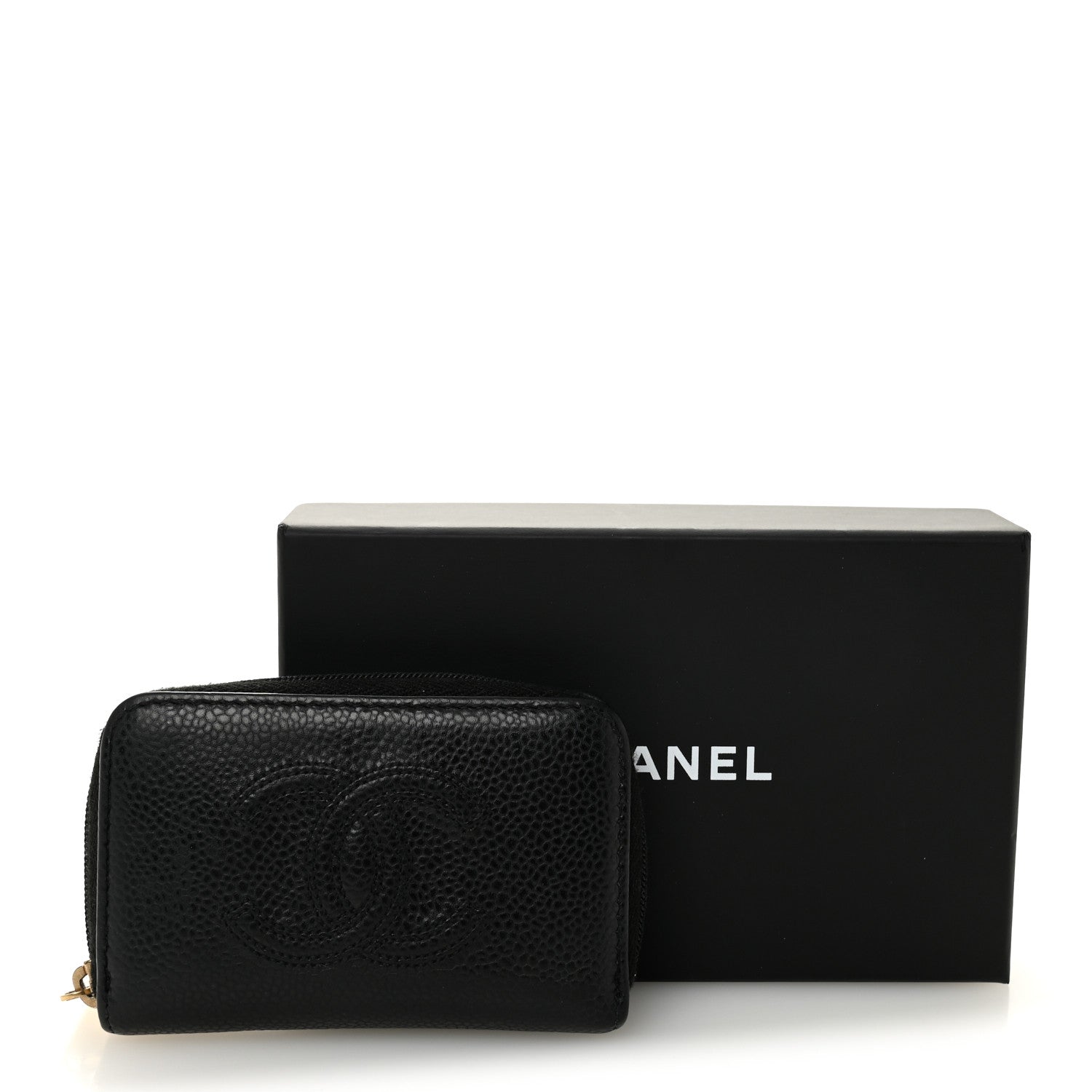 Chanel Caviar Timeless CC Zip Around Coin Purse Black 8 of 8