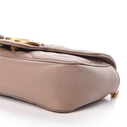 Gucci Calfskin Matelasse Super Mini GG Marmont Shoulder Bag Porcelain Rose 10 of 11