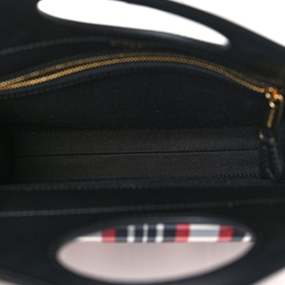 Burberry Calfskin Nylon Tartan Mini Pocket Bag Bright Red 5 of 8