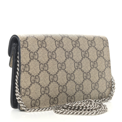 Gucci GG Supreme Monogram Super Mini Dionysus Shoulder Bag Black 2 of 11
