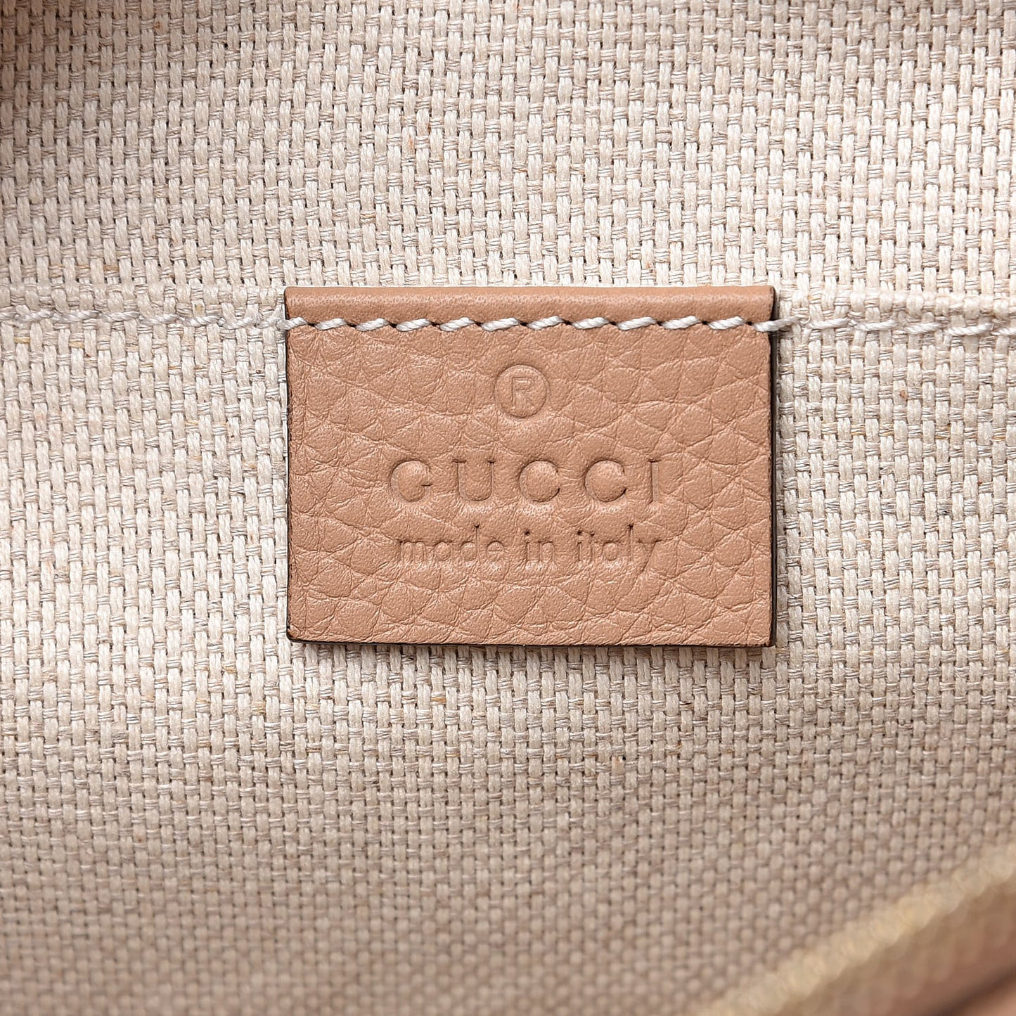 Pebbled Calfskin Small Soho Disco Bag Rose Beige
