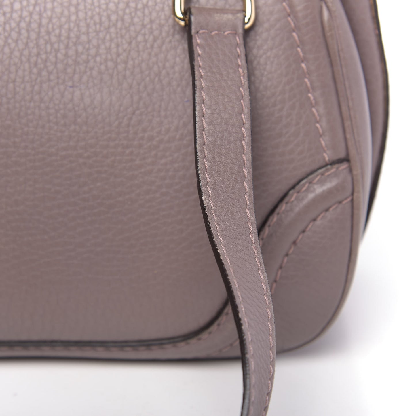 Calfskin Medium New Bamboo Top Handle Bag Mauve