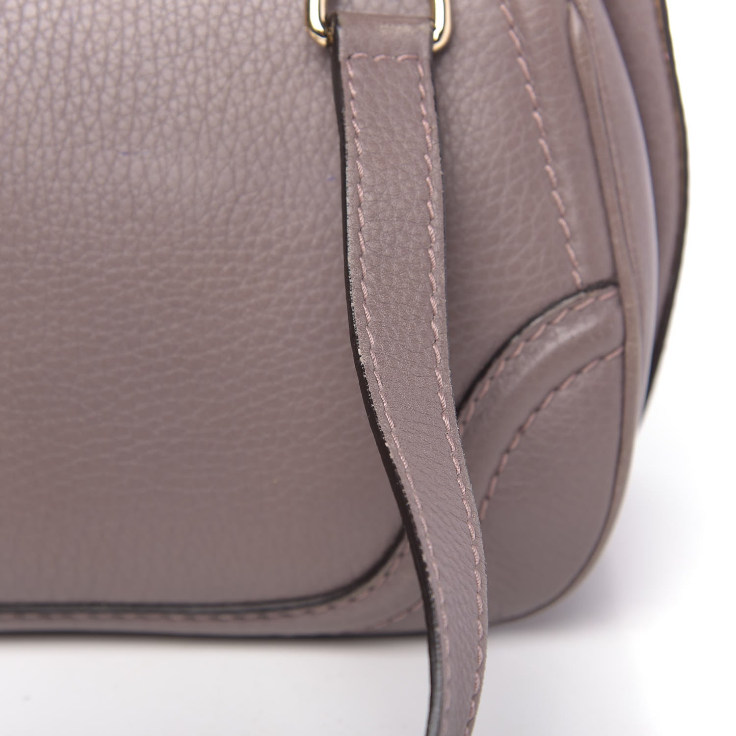 Gucci Calfskin Medium New Bamboo Top Handle Bag Mauve 14 of 16