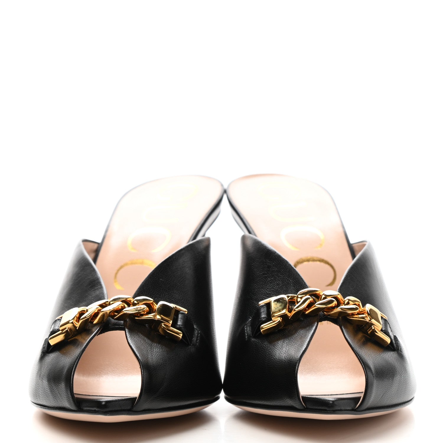 Gucci Malaga Kid Chain Sylvie Mules 37 Black 2 of 10