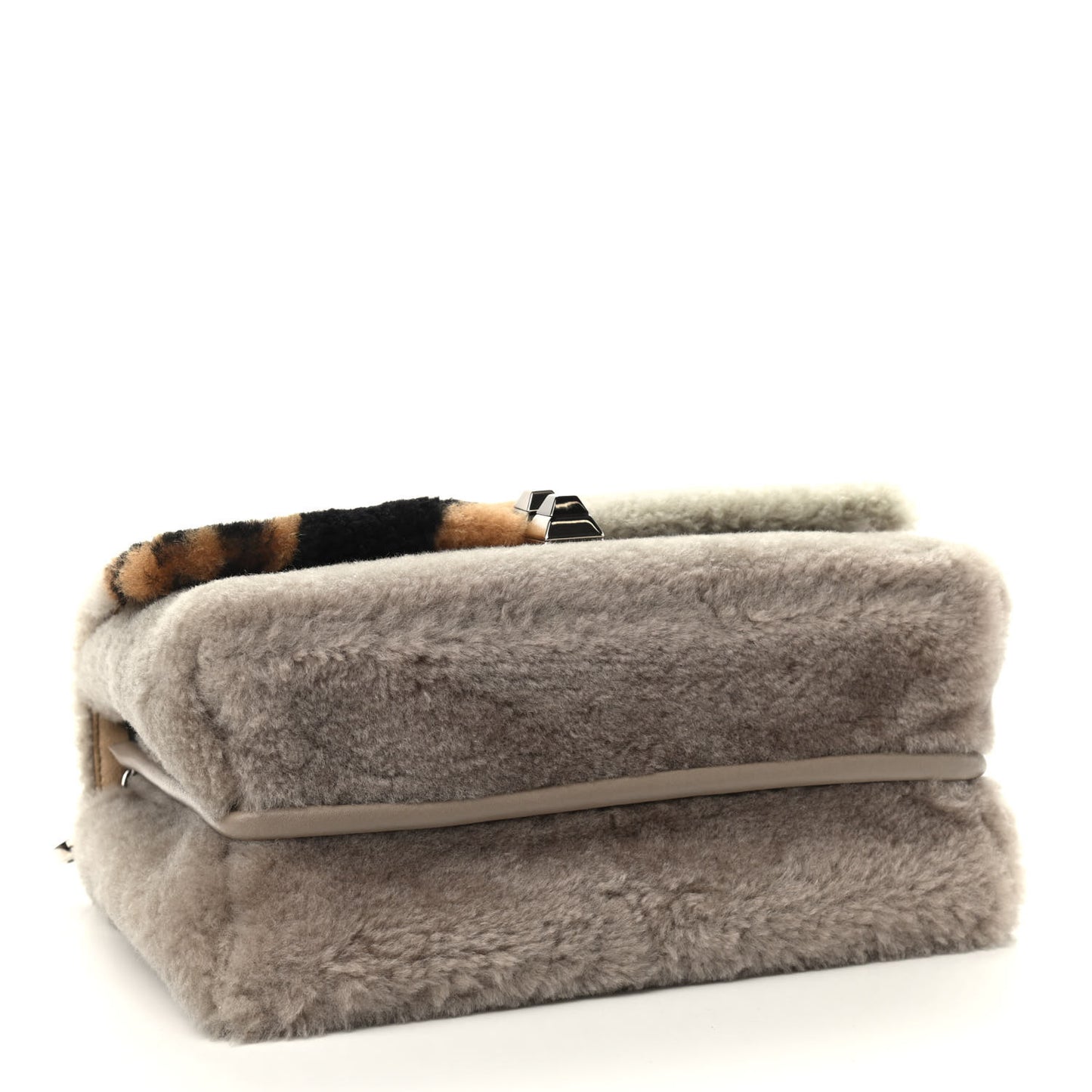 Shearling Calfskin Macro FF 1974 Diagonal Mania Kan I Shoulder Bag Multicolor