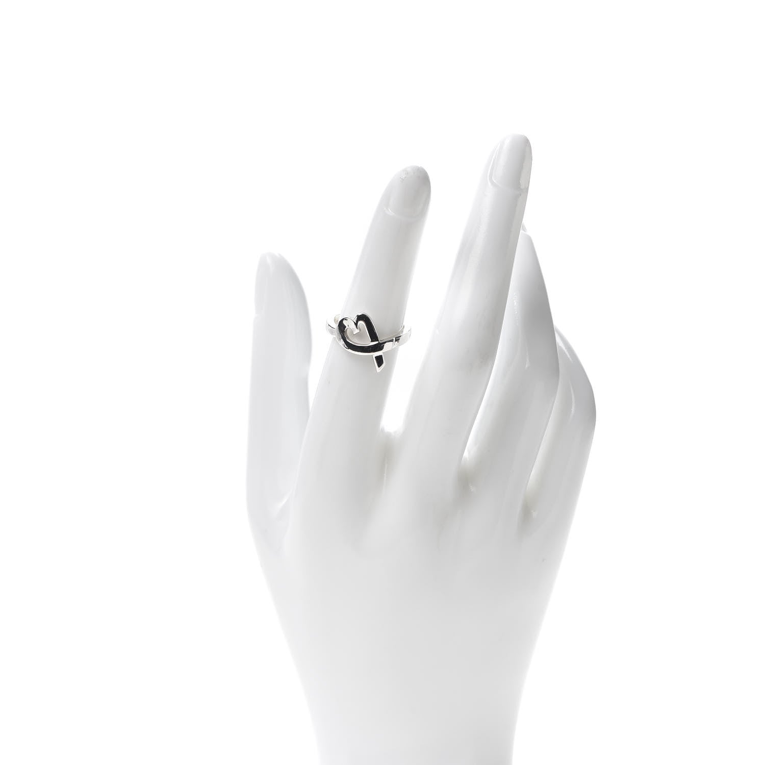 Tiffany Sterling Silver Paloma Picasso Loving Heart Ring 50 5.5 2 of 5
