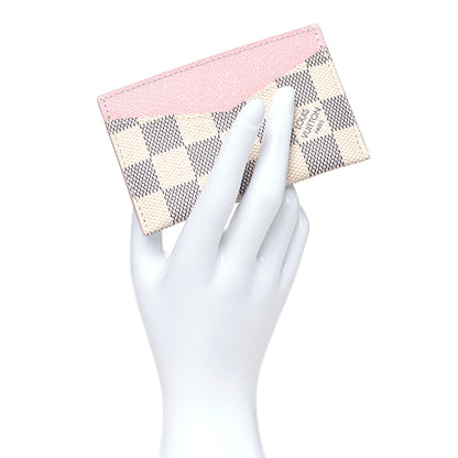 Louis Vuitton Damier Azur Daily Card Holder Rose Ballerine 2 of 7