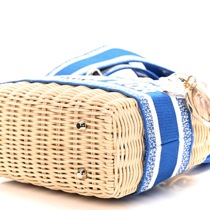 Christian Dior Wicker Oblique Mini Lady Dior Bag Florescent Blue 8 of 8